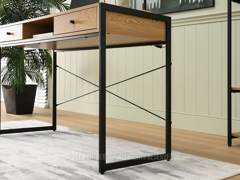 Masă PC Nills (stejar + negru)