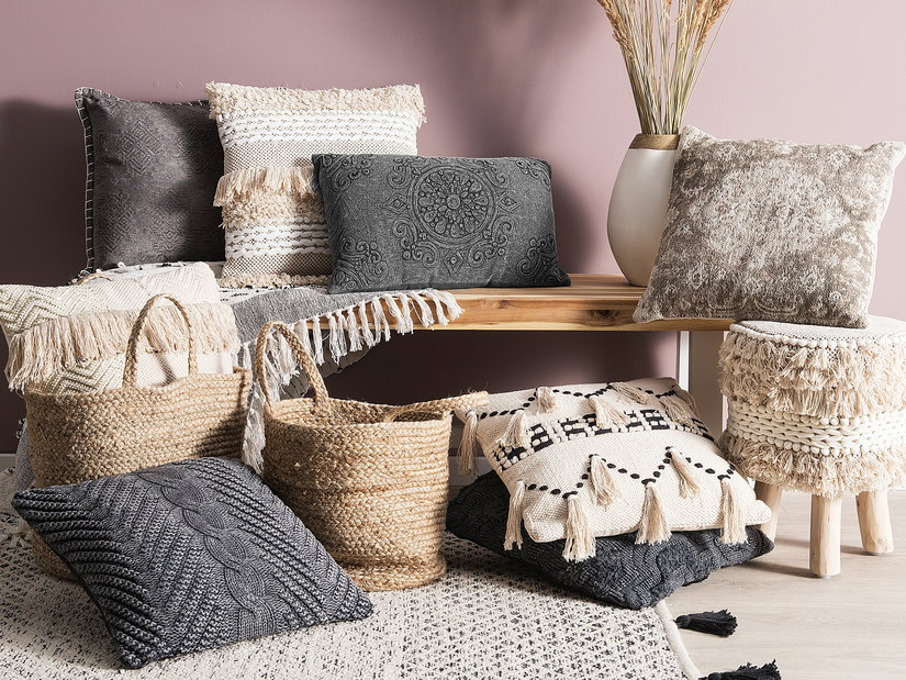 Jastuk 45x45 cm VELARA (siva)