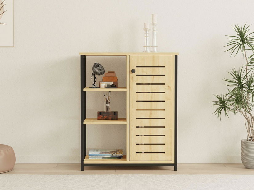 Regál Nuvopi 1 (zafír tölgy + fekete)