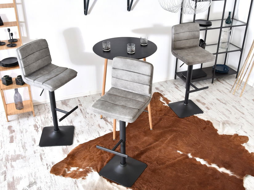 Stolička Hanoi (sivá + chrómová)