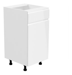 Donji kuhinjski ormarić D40S14 Aurellia (bijela + bijeli sjaj) (P)