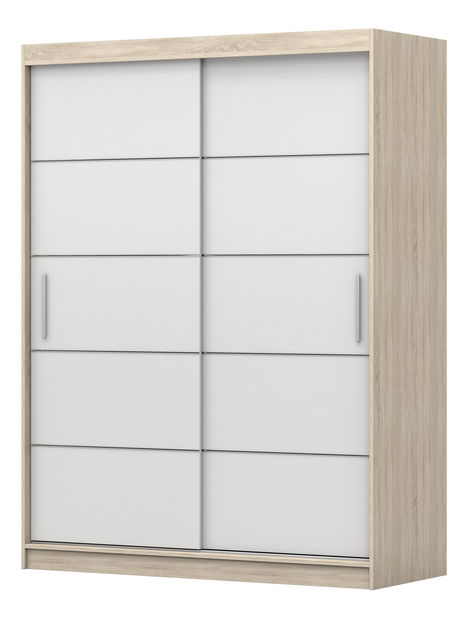 Ormar za garderobu Viola 06 (bijela + hrast sonoma)