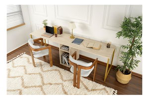 PC asztal Torpedo (travertin + arany)