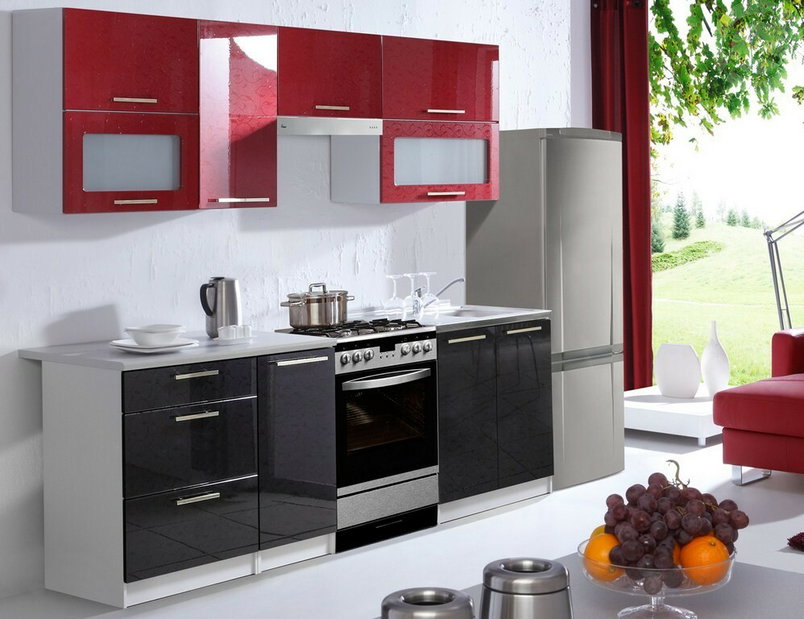 Kuchyňa Flowers 240 cm (červená) 101306