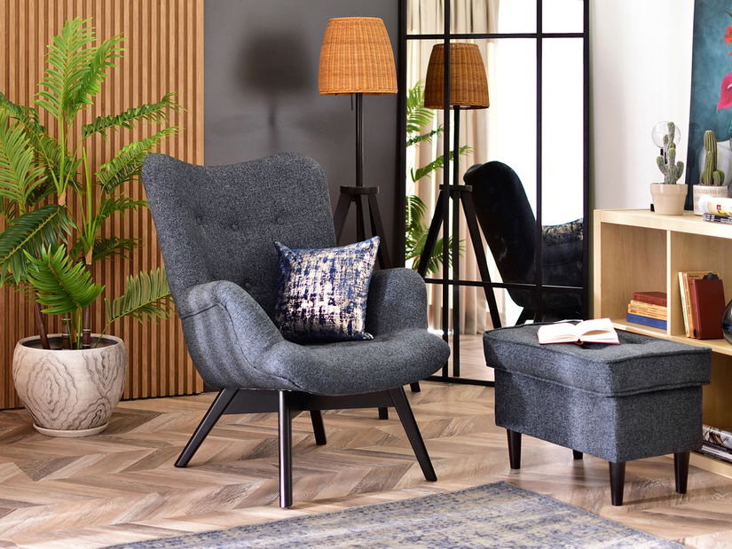 Dizajnové kreslo Florentino (sivá + biela)