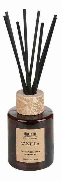 Sviečka zo sójového vosku a difuzér s tyčinkami s vôňou vanilky Ember (hnedá)