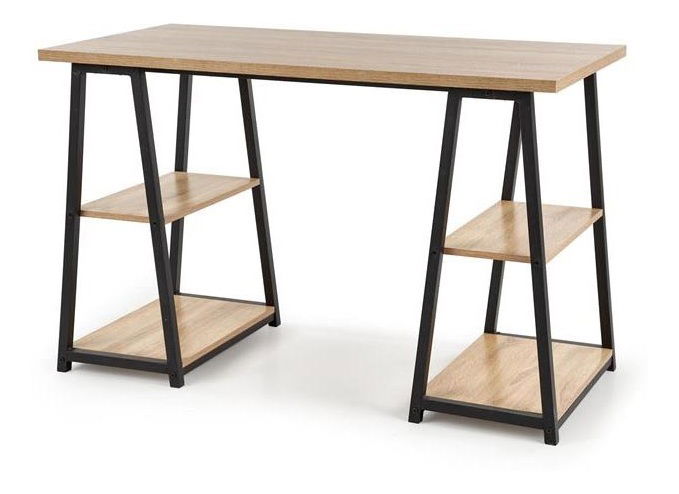 PC stolić Bernie (hrast sonoma + crna)