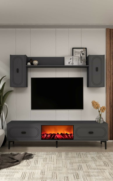Mobilier living cu șemineu