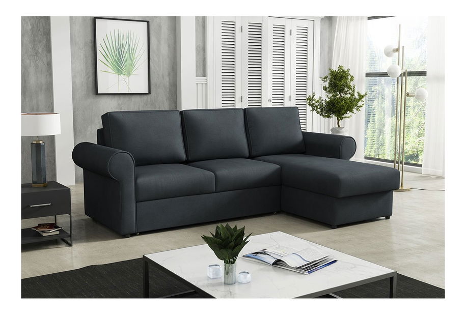 Kutna garnitura Majadahonda (sivo-crna)