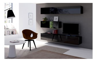 Mobilier living Calabria C8 (Negru) (fără iluminat)