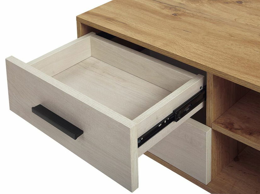 Masă TV/Dulap FLARO (fag + alb)