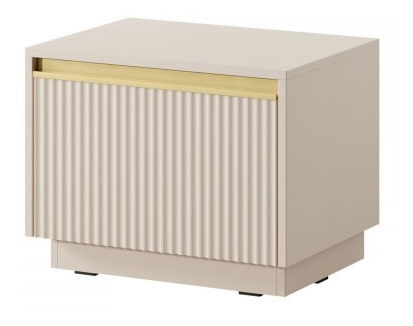 Noćni stolić Rolino S54 (pješčano bež + zlatna)