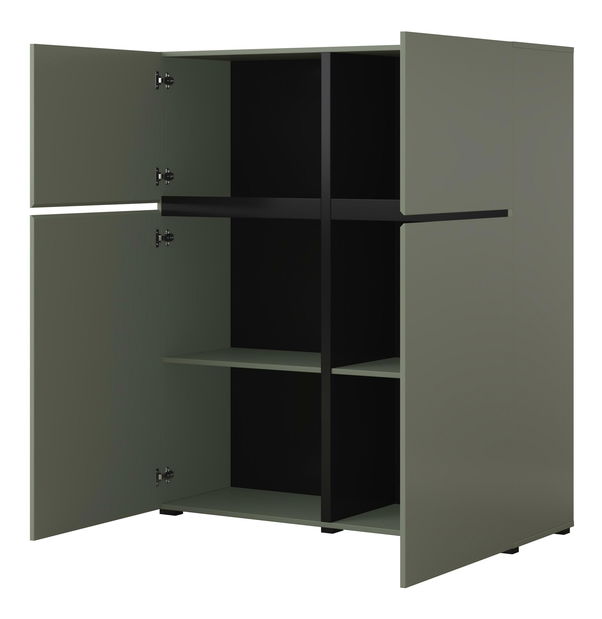 Komoda Crossroad G76 (borovica zelená + čierna)