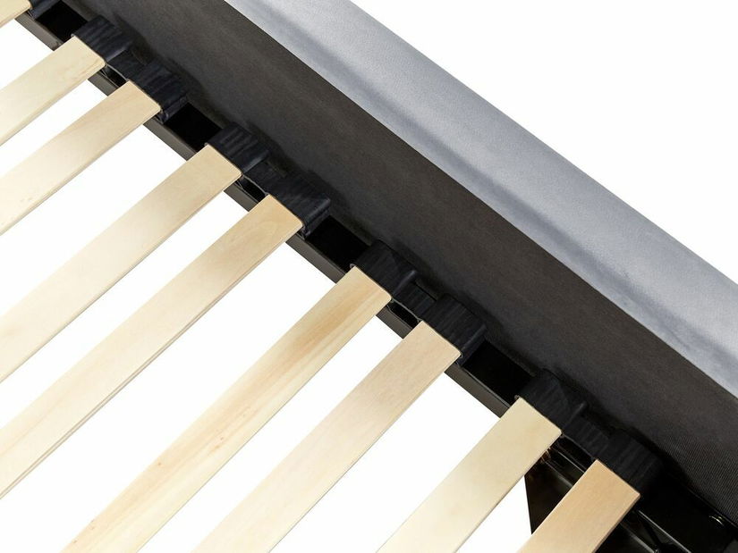 Jednolôžková posteľ 200 x 90 cm Metty (sivá) (s roštom)