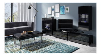 Mobilier living Calabria C22 (Negru) (fără iluminat)