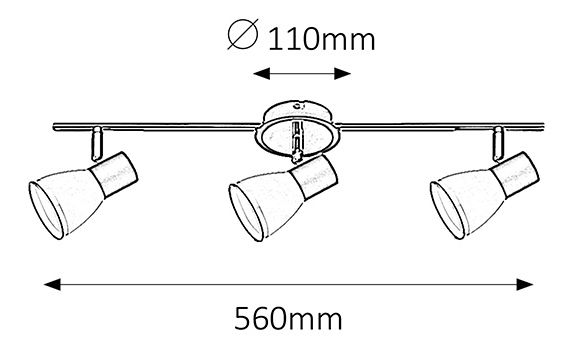 Spot LED Ati 5978 (negru + crom)