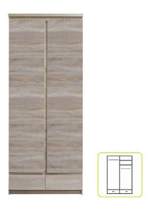 Šatníková skriňa Punkto Typ 01 2D2S