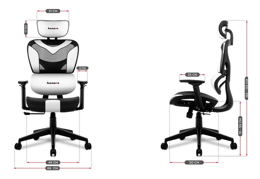 Játék szék Cruiser 8 (fekete + fehér)