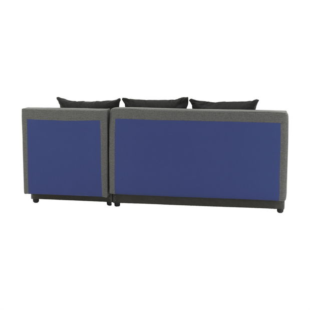 Rohová sedačka Maxius (sivá + čierna) (P)