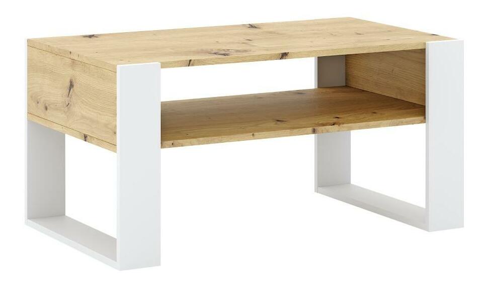 Stolić za kavu Corosta 1 (hrast artisan + bijela) 