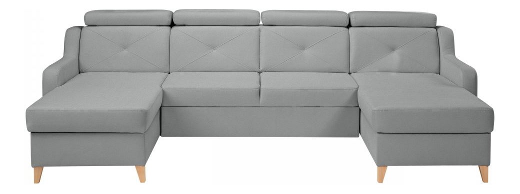 Kutna garnitura U Orolon U (siva) (s prostorom za odlaganje)