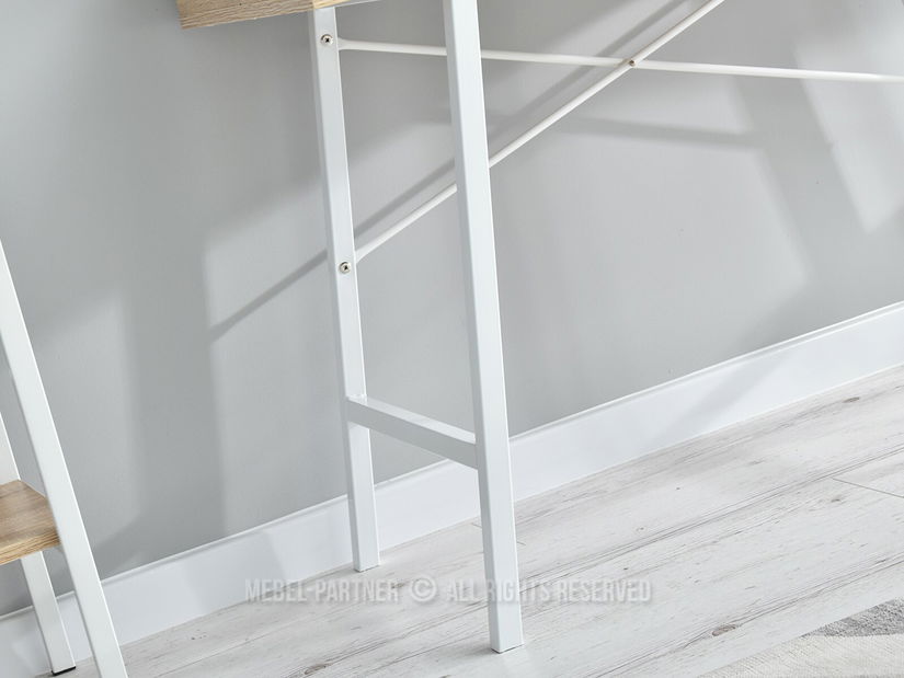 Masă PC Fallon (stejar + alb)