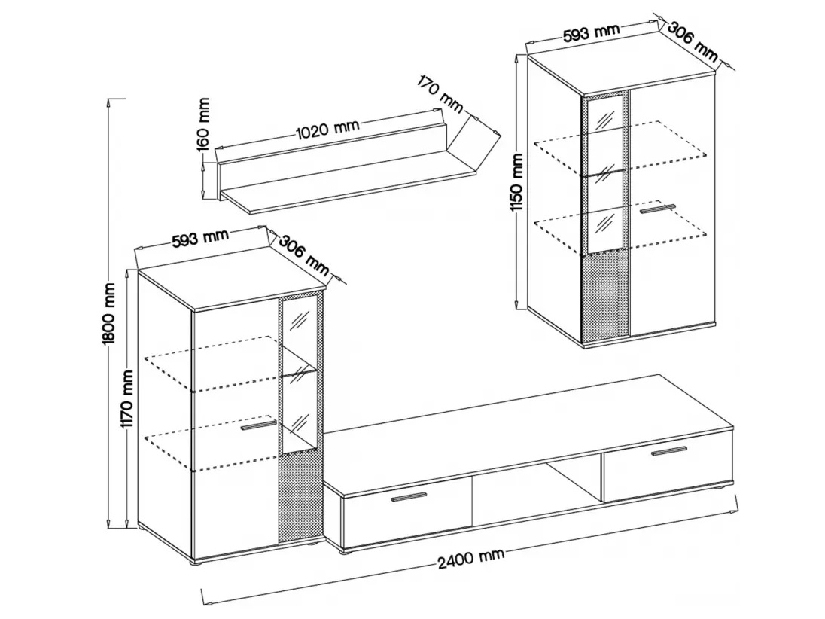 Mobilier living Saul (old mat + matera) (fără iluminat)