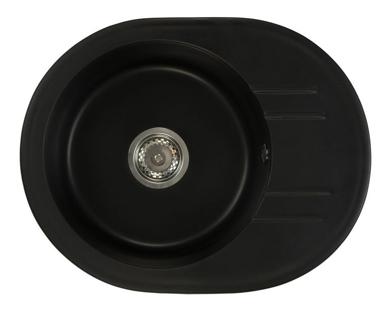 Chiuvetă de bucătărie Baltera (negru + textură) (cu 3 orificii pentru robinet)