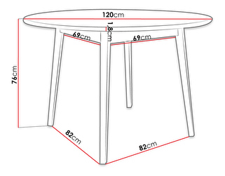 Okrugli stol Daria FI 120 (natural)