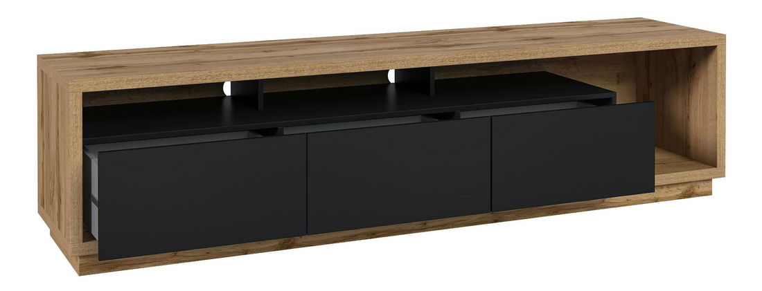Masă TV/Dulap Celcey Typ 40 (Stejar wotan + Negru)
