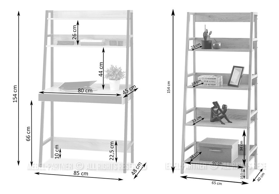 Regál Boge Z (tölgy + króm matt)