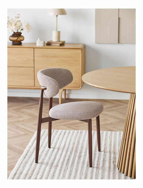 Jedálenská stolička Lsidinaina 1 (piesková + orech)