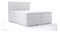 Franciaágy Boxspring 180 cm Ronda (fehér öko-bőr) (tárolóhellyel)