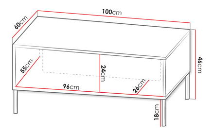 Măsuță cafea Meretaz 7 (negru)