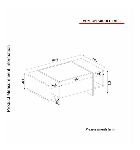 Măsuță de cafea Veya 1 (Travertin + Nisipiu) 