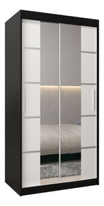 Dulap de haine 100 cm Verika 4 100 (negru + alb)