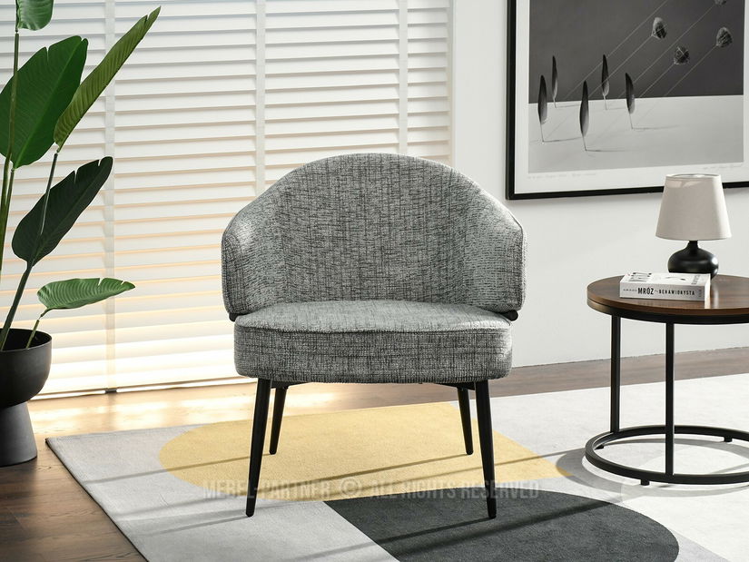 Kreslo Alfredo (sivá + čierna)