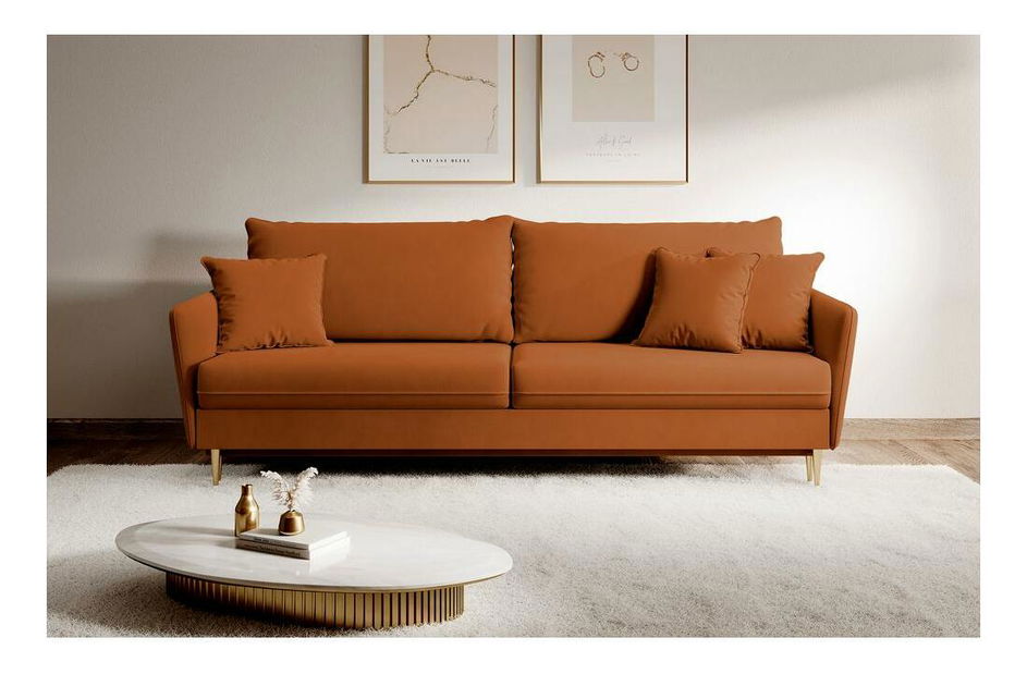 Háromszemélyes kanapé Vivaldio (réz + arany)