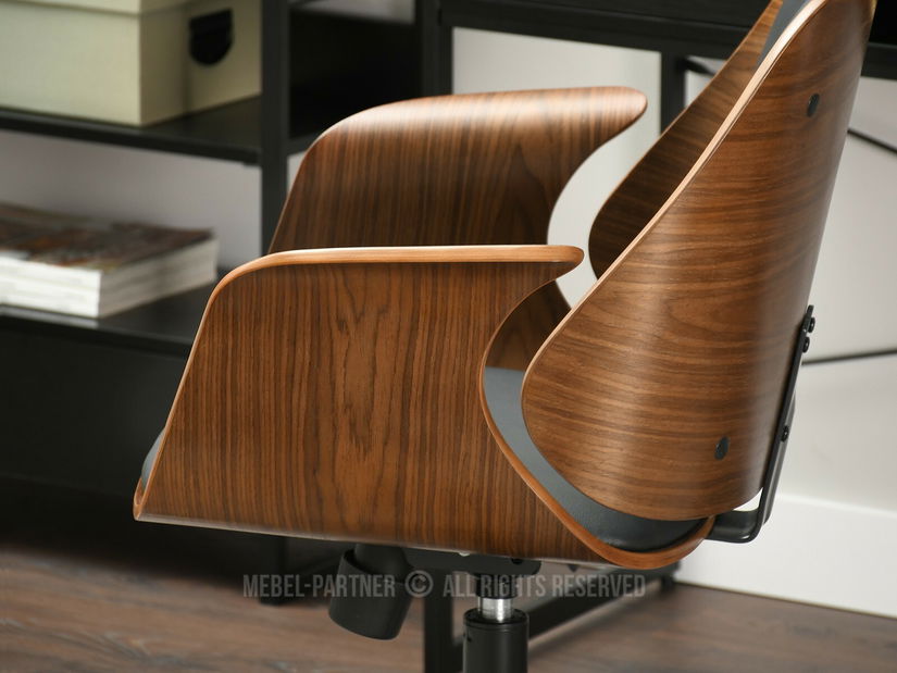 Fotoliu Enrique (nuc închis + negru)