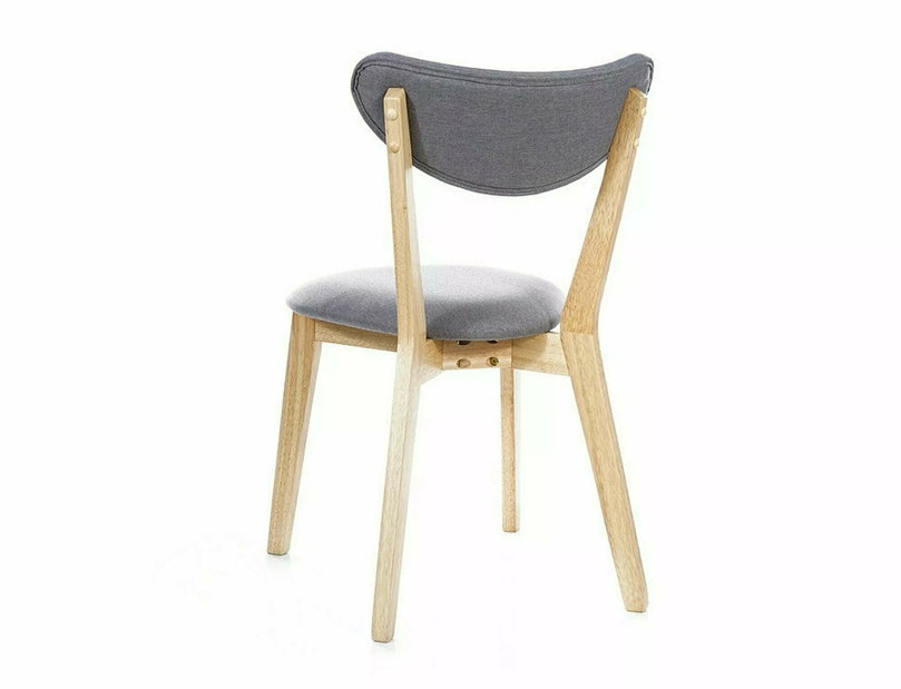 Scaun de sufragerie Belkis (Gri + Stejar)