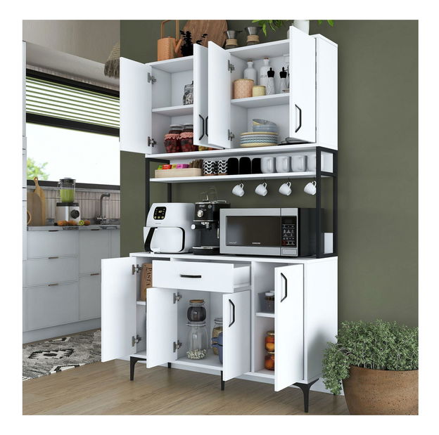 Set kuchynských skriniek Jenaretta 27 (biela + čierna)