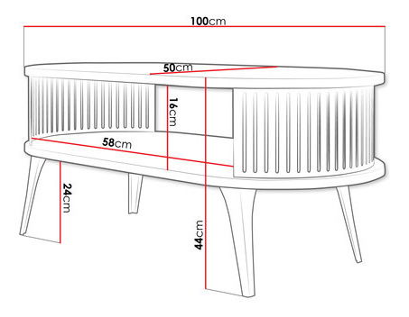 Dohányzóasztal Mezanoa (fekete + kasmír)