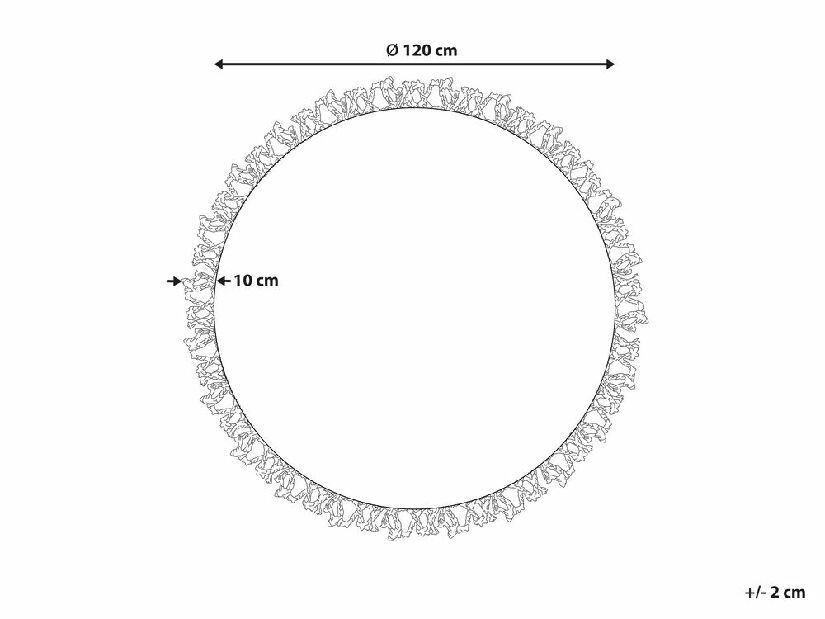 Tepih ⌀ 120 cm Zongu (bež)