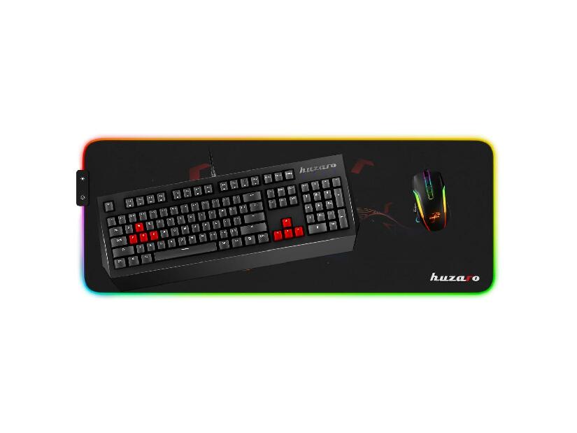 Mouse pad Drift (negru + multicolor) (cu iluminat LED)