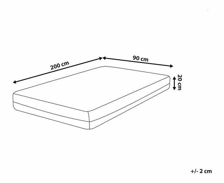 Penový matrac 90x200 cm GALLO (tvrdý)