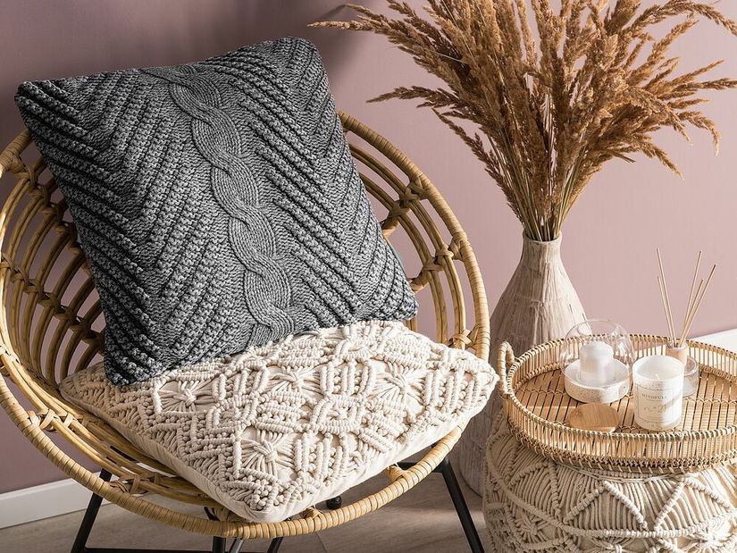 Pernă 45 x 45 cm KONDE (cotton) (gri)