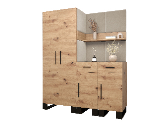 Set mobilier pentru hol Amanda 7 (Stejar artisan + bej)