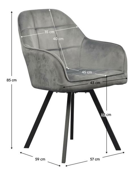 Étkezőszék Sammy (sötétszürke)