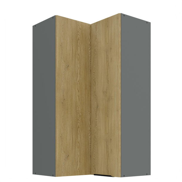 Sarok felső konyhaszekrény Carminia 60x60 GN-108 2F (90) (cremona tölgy + antracit)