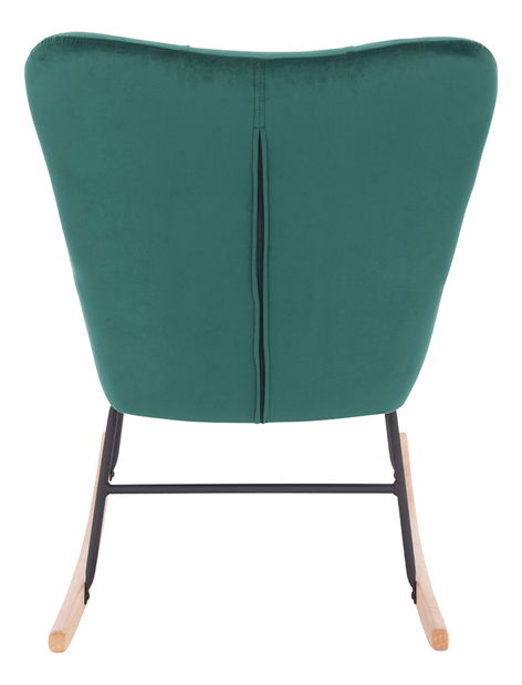 Dizajnerska fotelja za ljuljanje Kerem (smaragdna)